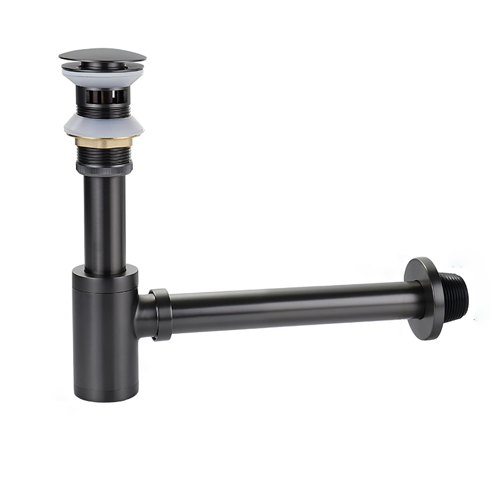 Sifon Lavabo con Válvula Click Clack Lavabo y Rebosadero Fregadero Kit de Desagüe,Anti-Odores Regulable en Altura Desague Lavabo para Baño y Aseo