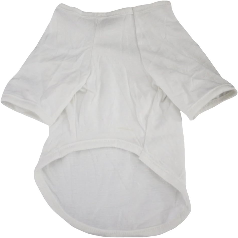 Petitebella Plain White Tee Puppy Dog Shirt (Small)