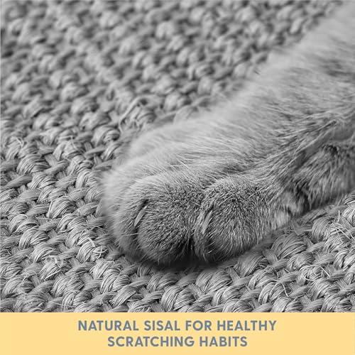 Image of The Cat Ladies Cat Scratch Furniture Protector Mat - Couch Protector from Claws - Anti Scratch Furniture Protectors from Cats Scratching - Sisal Scratcher Pad - Couch Cover Carpet - Grey