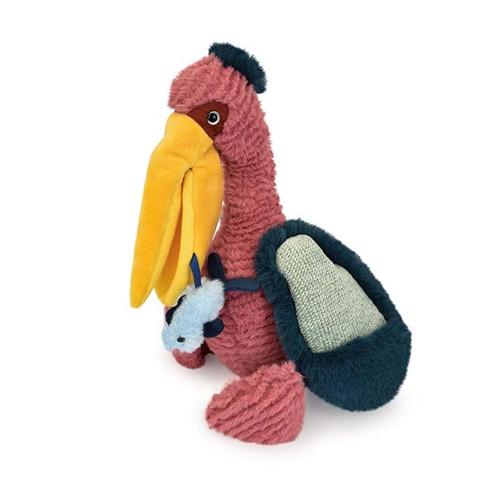 Peluche éveil tactile pélican Histoire D'Ours aux couleurs vives