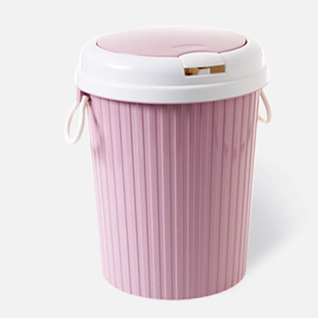 prullenbak Ronde Prullenbak, Retro Stijl Kleine Prullenbak, Prullenbak Plastic Papier Afvalbak Kleine Prullenbak Voor Badkamer Kantoor