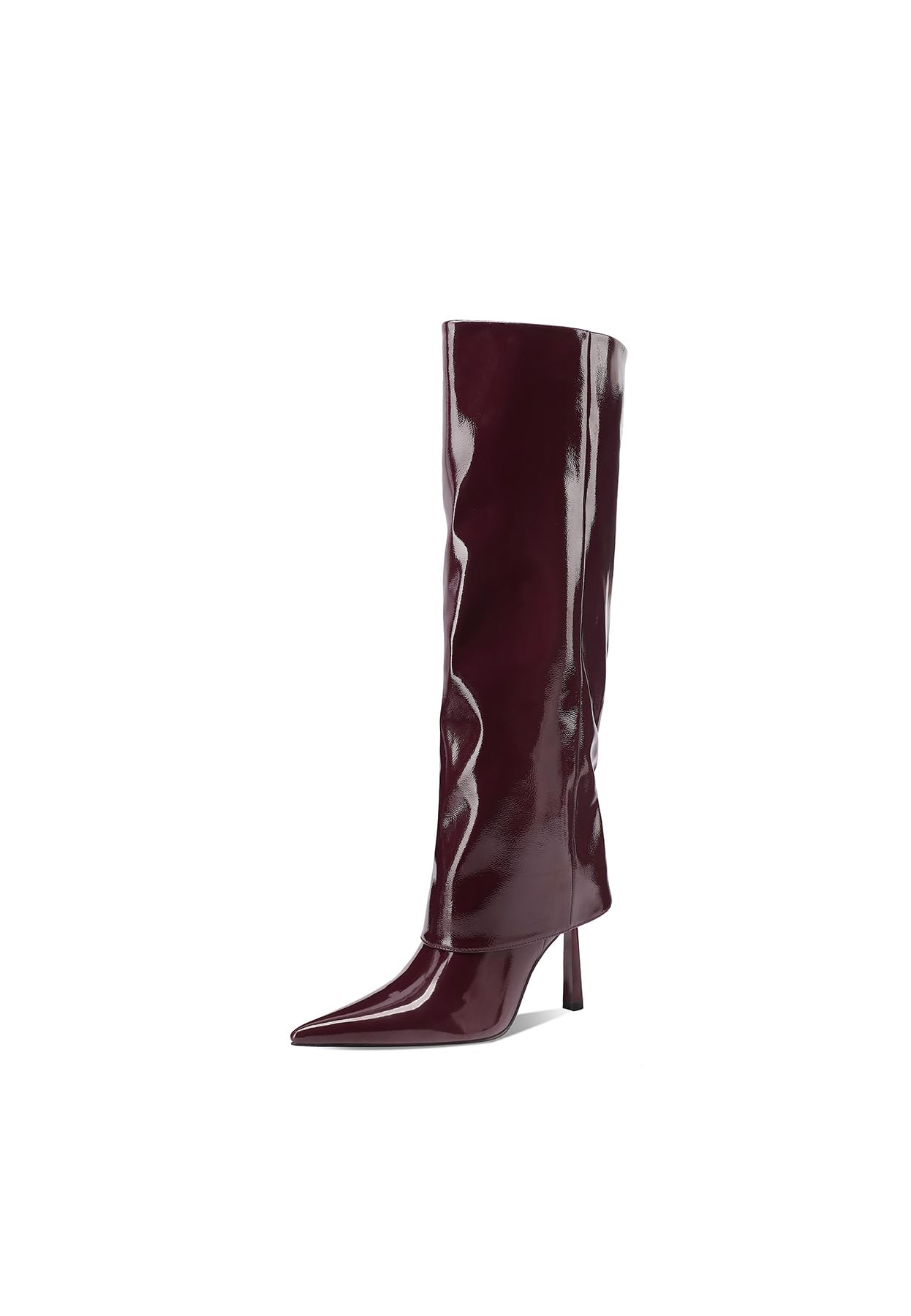 QUEEN HELENA Stivali Alti a Gambale Largo con Tacco a Spillo Casual Donna K3970