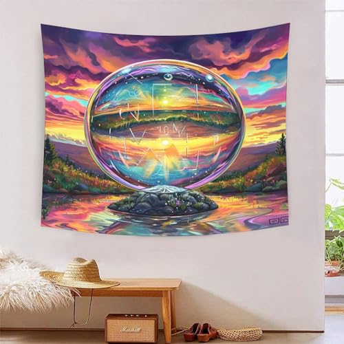 Tapisserie planete bleue 150 cm pour decorer votre salon