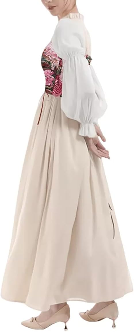 Robe Médiévale Femme - Style élégant 1900, Grande Taille - Déguisement Renaissance, Gothique, Soirée Chic