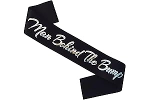 Man Behind the Bump Sash, Black Silver Daddy to Be Sash Baby...