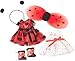 Götz 3402963 Ladybug coccinella - Set estivo per la tua bambola Just like me - Set abbigliamento per bambole in piedi XS alte 27 cm