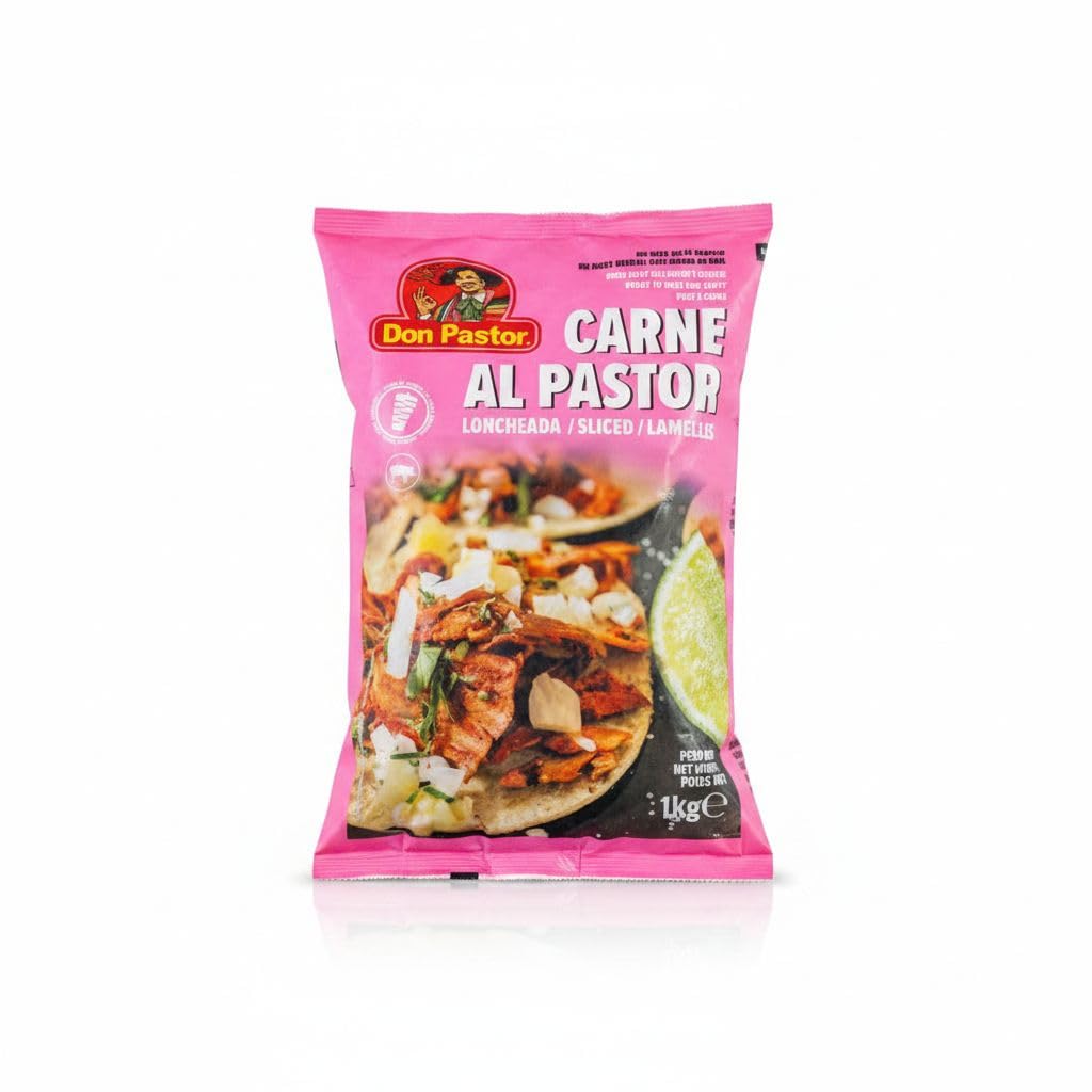 Carne al Pastor Loncheada 1kg - Carne de Cerdo para Tacos y Burritos - Preparación Rápida Sin Asador - Don Pastor - Formato Ahorro Frío con Sabor Tradicional Mexicano - NEXU