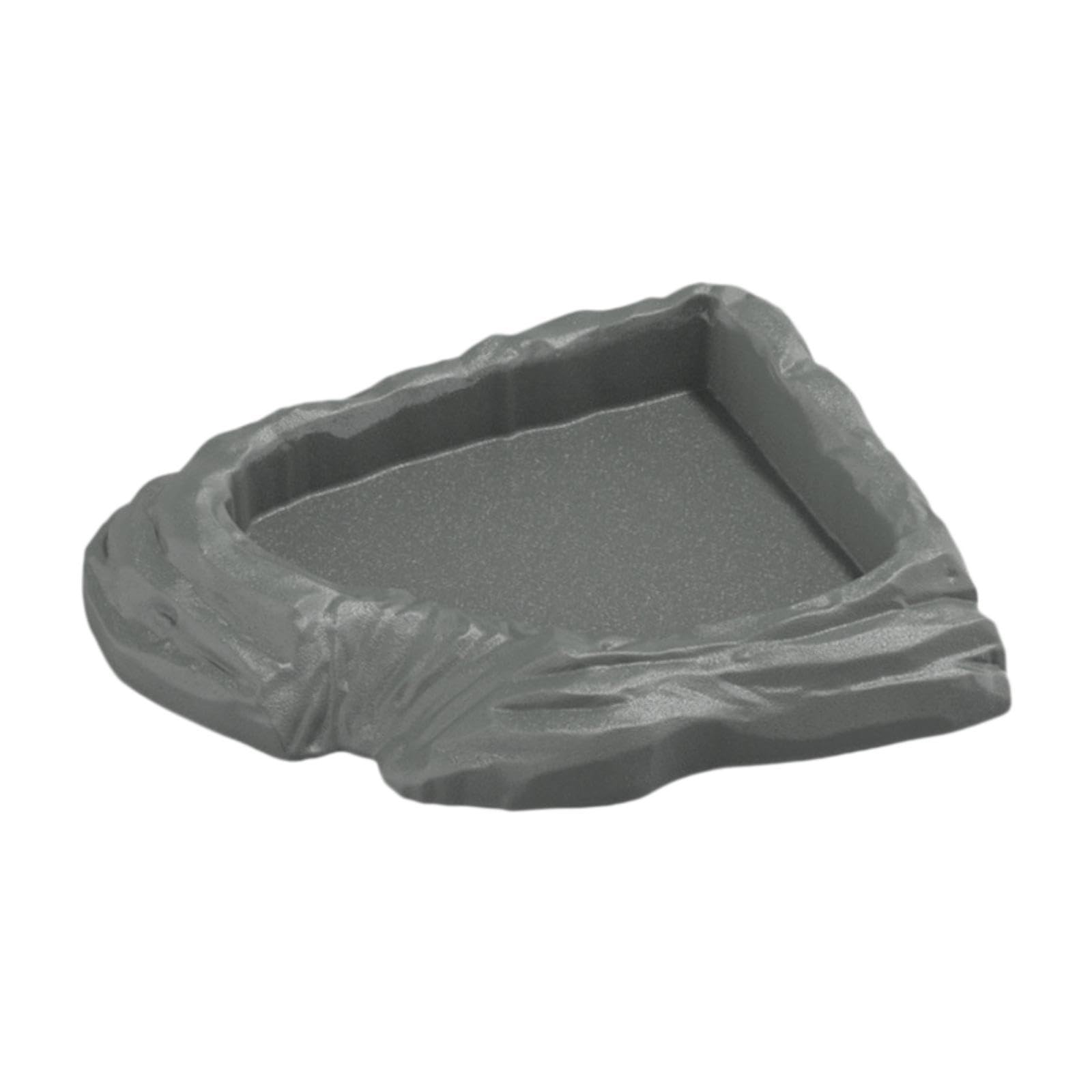 ATORSE Reptile Water Dish Corner Turtle Water Bowl for Turtle Snake Bearded Dragons Gray Pet Supplies | Reptile Supplies-image-7