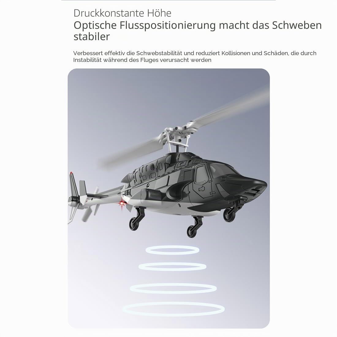 A61 1/52 Air-Wolf 2,4 GHz 4-Kanal-Mini-RC-Hubschraubermodell mit einem Rotor, ohne Flybar und optischer Höhenhaltung (RTF)