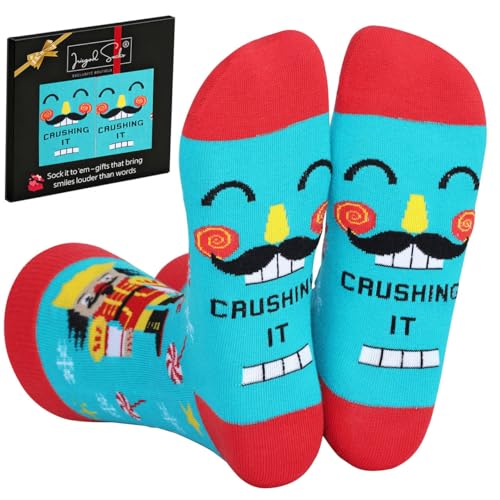 IRISGOD Funny Christmas Socks for Men & Women - Novelty Xmas Gifts - Cool Stocking Stuffers