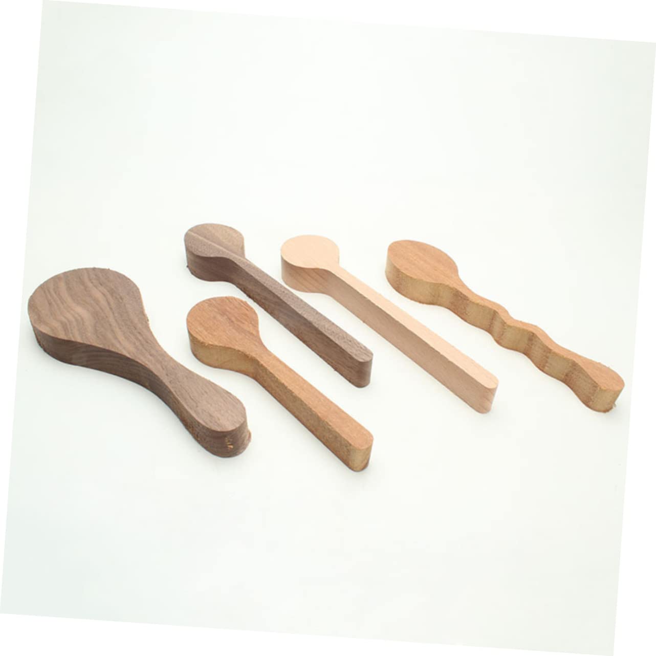 Angoily Beech Spoon Blank Long Spoon for Beginners Maple Wood Carving Tool for Ramen Pot