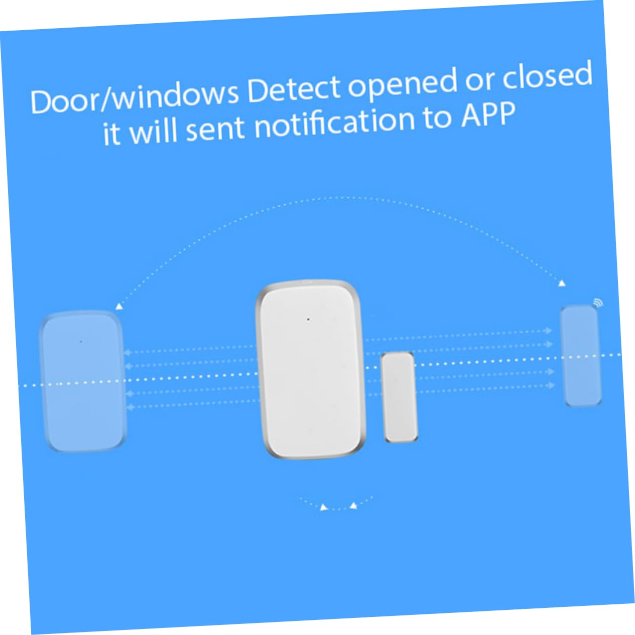 Gadpiparty 2juegos Sensor De Puerta Inteligente Detector De Alerta Para Batería De Duración Notificación De Apertura Cierre Compatible Ventanas y Armarios