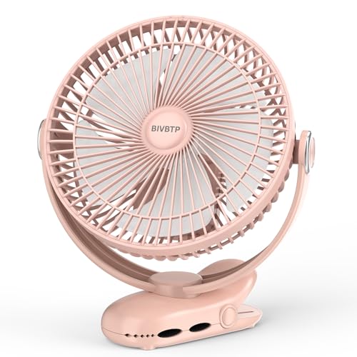 Image of 12000mAh Clip on Fan 30H Longest Runtime, 8in Portable Fan Rechargeable, Ultra Quiet with Heavy-Duty Clamp, USB Desk Fans for Golf Cart,Office Desk, Treadmill, Camping, Bedroom
