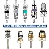 Saipor 134pcs Car Air Conditioner Valve Core Kit, R12 R134a Automotive A/C Schrader Valves Cores Accessories, Refrigeration Tire Valve Stem Cores Repair Kit with Double Head Dual Valve Remover Tool #1