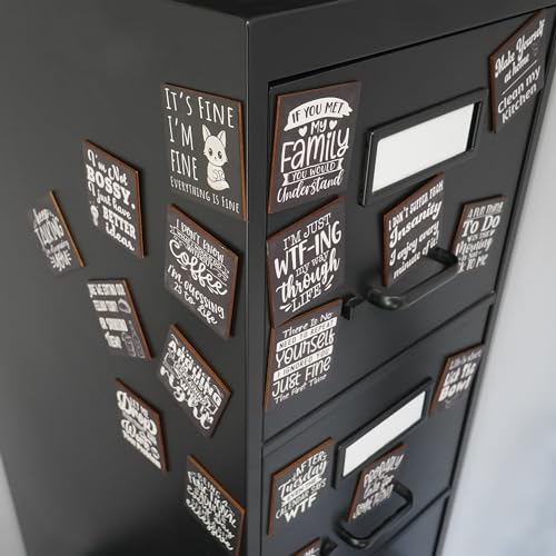 Imanes decorativos de madera 3 x 3 pulgadas miniatura 6