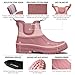 HISEA Women's Duck Chelsea Rain Boots Waterproof Short Garden Boot Outdoor Mud Boots