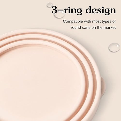 Miniatura 6 de DONGKER Tapas para latas de comida para mascotas, suministros de silicona para latas de comida para mascotas con cuchara para 3 latas de comida para