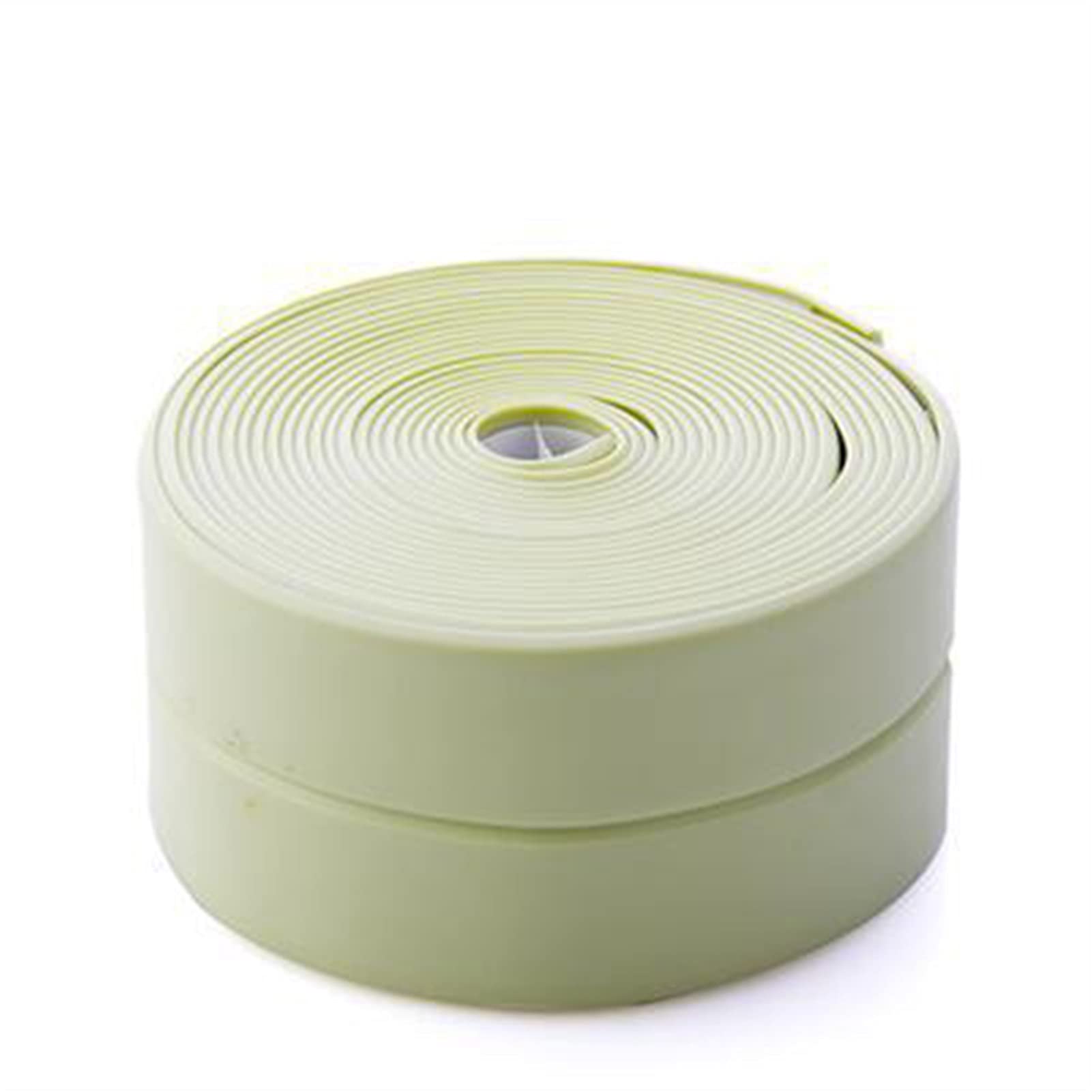 Mswgjyrq Green Adhesive Tape Kitchen Sink Bathroom Shower Waterproof Self Adhesive Sealing Strip Tape Pvc Proof Wall Stickers Window Door Gap Seam(,2.2Cm)