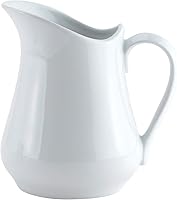 HIC Kitchen 32 oz Creamer Pitcher - Fine Porcelain Drip-Free Spout for Coffee, Tea, Syrups, Gravies & Sauces