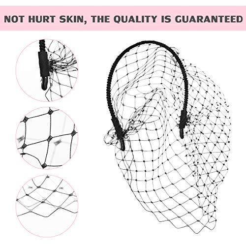 Lurrose Headband With Black Veil Hair Hoop Headband Simple Elegant Mesh Headdress For Woman Girl (Black) #TOP5