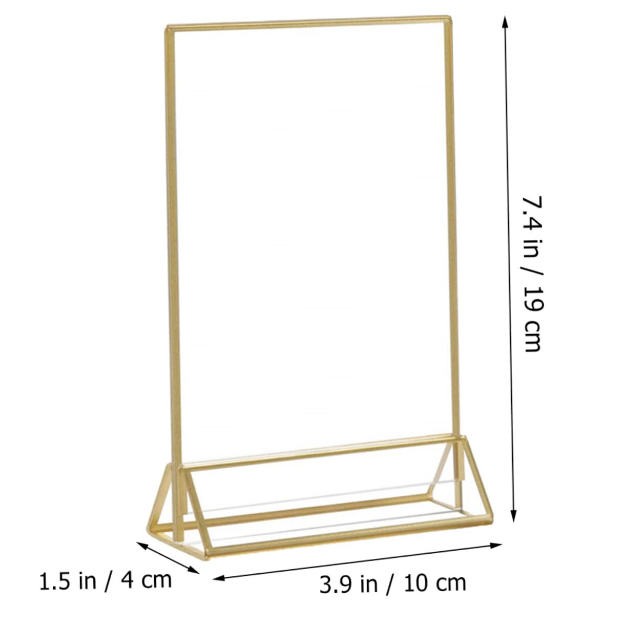 Uonlytech Festival Reception Decor Acrylic Table Number Signs Reusable Seat Sign Holders 2 Pack 4x6 Inches