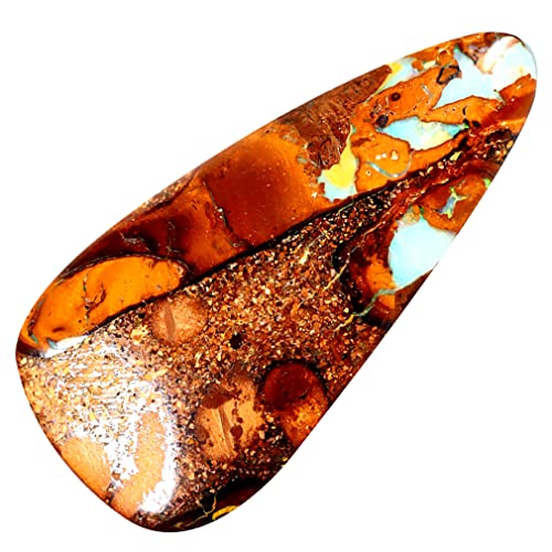 Opale Koroit australienne naturelle multicolore de 8.54 ct, pierre précieuse taillée 25 x 12 mm