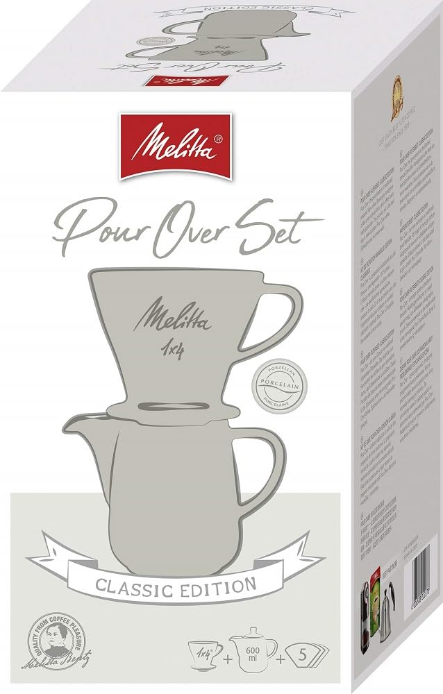 Melitta Bundle Kaffeefilter Porzellan 1x4 + Porzellan Kaffeekanne 0,6l