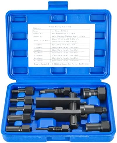 DASBET 10PCS Motorcycle Blind Inner Bearing Puller Tool Kit, 8-25mm Motorcycle Wheel Inner Bearing Removal Puller Tool Set Blind Hole Bearing Puller Remover Tool with Instructions