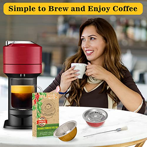 Vivi Sky Reusable Coffee Capsules Discs To Reuse Vertuo Pods, Vertuo Refillable Pods Cap Lids For All Size Pod Of All Vertuoline Machine,Bottom Capsule- Not Included!(1Pc) #TOP5