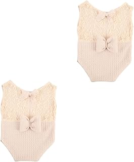 Toyvian 2Pcs Macacão De Cor Sólida Adereços Para Recém-Nascidos Roupas Para Meninas Roupas Para Bebês Macacão Macacão Roupas Para Sessões De Fotos Para Bebês Acessórios Para Fotos Para