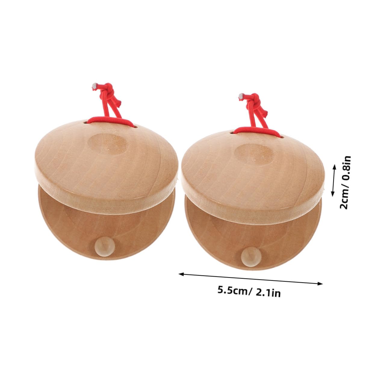 BESPORTBLE 6pcs Castanets Easy to Play Finger Castanets for Beginners DIY Percussion Music Instrument Develops Coordination Motor Skills Fun Family Activity