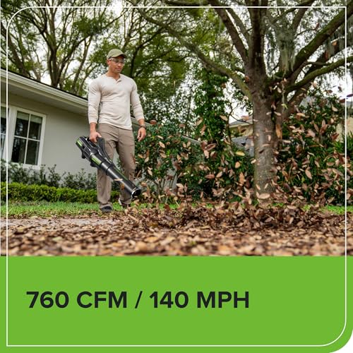 Image of Greenworks 82V Brushless (760 CFM / 140 MPH) Cordless Leaf Blower, 4.0Ah Battery and Dual Port Charger (Great for Landscapers and Professionals)