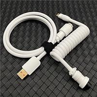 Wooting 60HE ＋ カスタム品 ＋ コイルケーブル Amazon.co.jp: ミニカスタムコイル状キーボードケーブル、40% 60