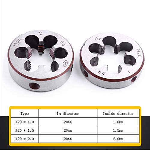 ATOPLEE Gewindeschneidmatrize metrisch gerade [M20 x 1,5, 1 Stück]