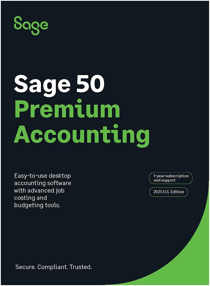 SAGE 50 PREMIUM ACCOUNTING 2023 U.S. 1-USER 1-YEAR SUBSCRIPTION