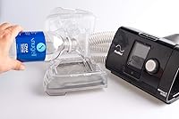 Vista 8 de Snugell Agua destilada para máquinas CPAP, botellas de tamaño de viaje (paquete de 12, 12 onzas cada una) - Suministro de hasta 15 días - Limpia