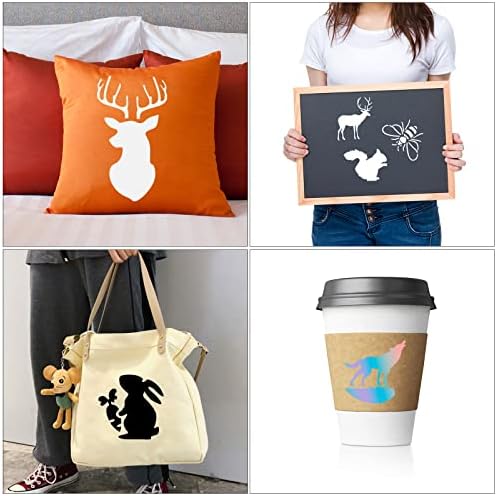 TOBTUKE 60 Pieces Animal Stencil for Painting Reusable Stencils Wall Stencil DIY Craft Template Paint Stencils for Painting on Wood Wall Home Decor