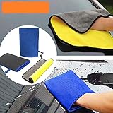 【TOALLA DE MICROFIBRA DE PROPÓSITO DUAL】- Esta toalla es la solución completa para detalles del automóvil. Un lado de esta toalla tiene una pila ligeramente más alta, lo que la hace ideal para absorber agua y limpiar los aerosoles de detalles, mientras que la cara más corta está diseñada para pulir y pulir ceras de pasta curada y selladores.