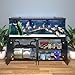 GDLF 125-150 Gallon Fish Tank Stand, Heavy Duty Metal Aquarium Stand with Power Outlet and Cabinet for Fish Tank Filters and Accessories,72.8