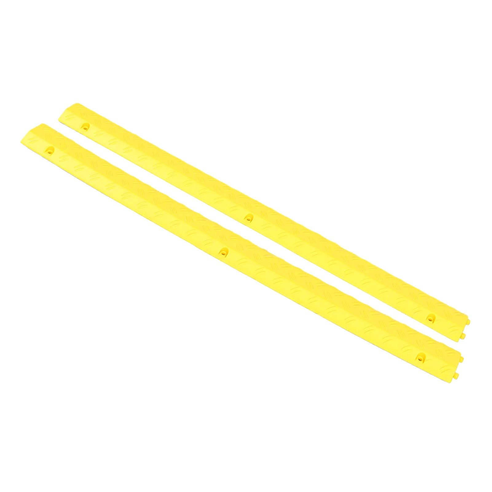 FTVOGUE Protège-câble Lourd Antidérapant, Rampe Modulaire pour Câbles, Réduction des Risques de Trébuchement pour Sol Extérieur, avec Surface Texturée pour Zones à Fort Trafic