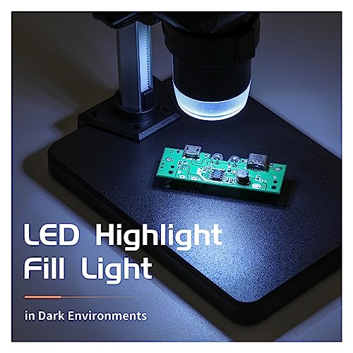 Microscope numérique industriel 10MP compact avec écran LCD 5" pour ateliers d'électronique - 3