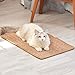 FUKUMARU Cat Scratcher Mat, 23.6 X 15.7 Inch Natural Sisal Cat Scratch Mats, Horizontal Cat Floor Scratching Pad Rug with Sticky Tapes, Protect Couch and Carpets