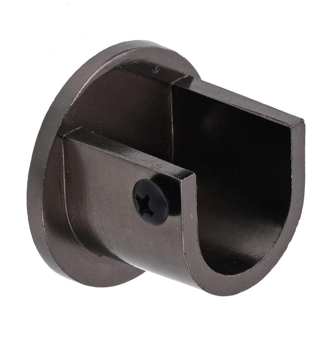 Lister Cartwright 19mm Curtain Pole Brackets with Adjustable Screws Metal Finish (Pack of 1) -Black Nickel (Wall Bracket) โ image 1