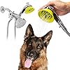 Deluxe Indoor Outdoor Dog Wash Kit for Shower and Garden Hose wWater Pressure Control Splash Shield Rubber Scrubbing Attachment Fast Easy Dog Bath Cleaning for Short Long Hair Pet
