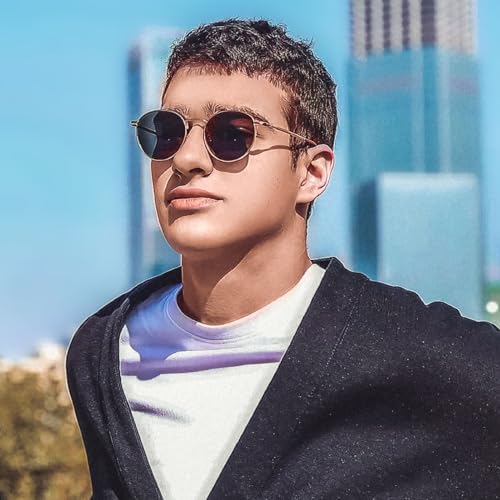 Image of SUNGAIT Polarized Classic Small Vintage Round Sunglasses For Women Men Classic Metal Frame Retro