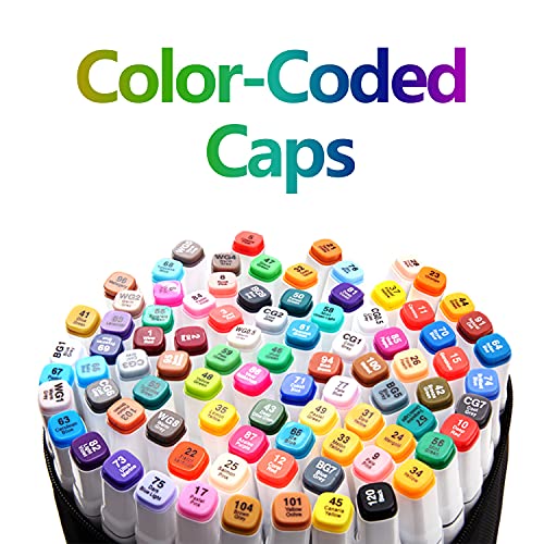 image for VigorFun 88 Colors Alcohol Markers Permanent Dual Tips Art Paint Marke