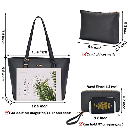 Image of Purses And Wallets Set For Women Work Tote Satchel Handbags Shoulder Bag Top Handle Totes Purse With Matching Wallet
