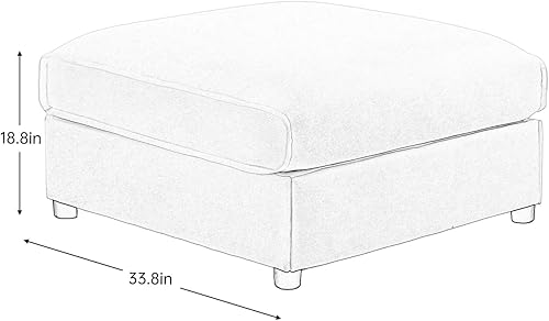 Miniatura 3 de Otomana verde de almacenamiento para sofá modular seccional, asiento de tela de felpilla para sofás seccionales de gran tamaño para sala de estar,