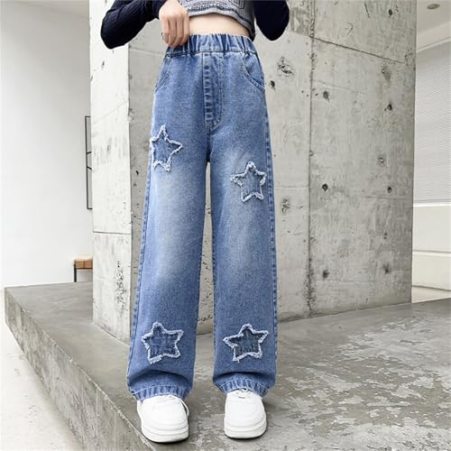 Jeans for Girls Baggy Trousers for Teens Y2K Denim Pants Wide Leg High Elastic Waisted Jeans with Pockets Comfort Fit2