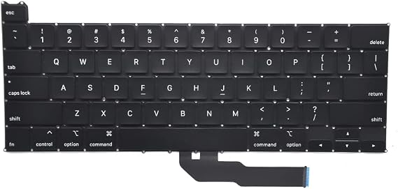 Replacement Backlight Backlit Keyboard Compatible with MacBook Pro 13 inch A2251 Released 2020 US Layout+Keyboard Screws+Screwdriver